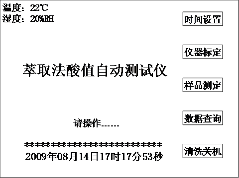 全自动酸值测试仪滴定完成请操作提示界面